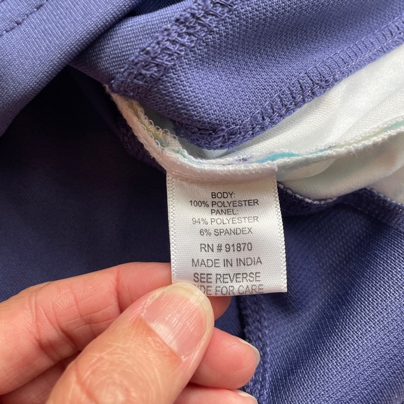 Pebble Beach Dry-Luxe Performance Golf Sleeveless Polo Top Medium Purple White - Picture 8 of 8